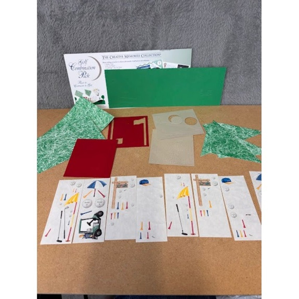 Creative Memories Golf‎ Combination Pack Scrapbook Kit Stickers Die-Cuts Paper